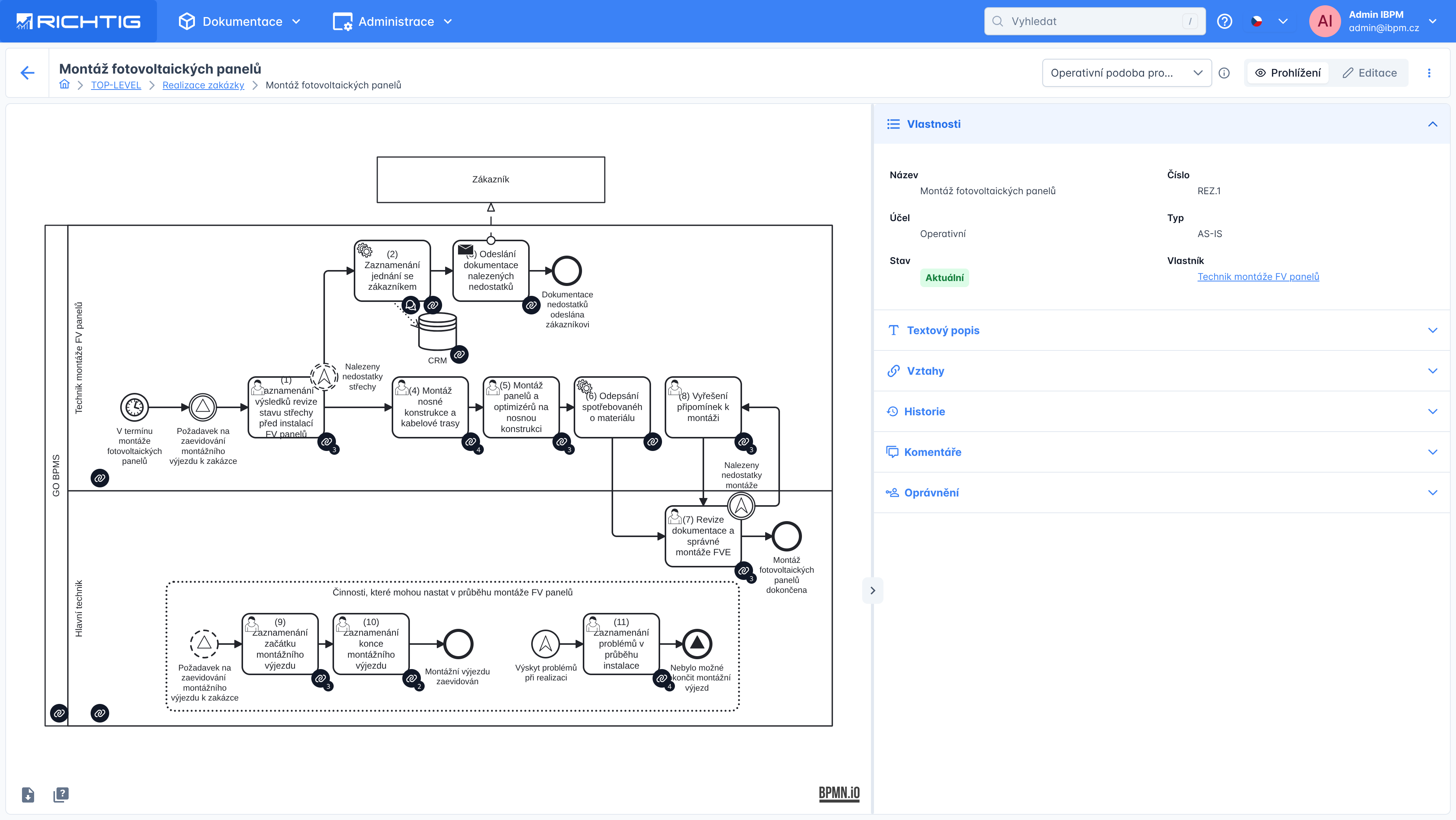 Process Modeling Interface